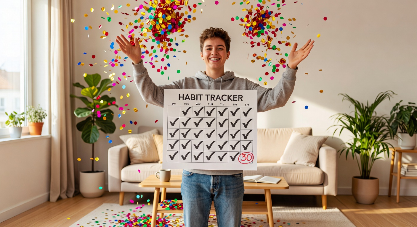 Celebrating a habit streak milestone