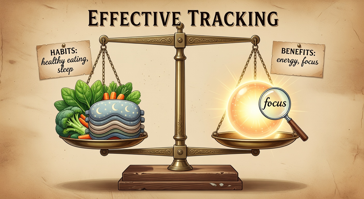 Habit balance scale representing priorities