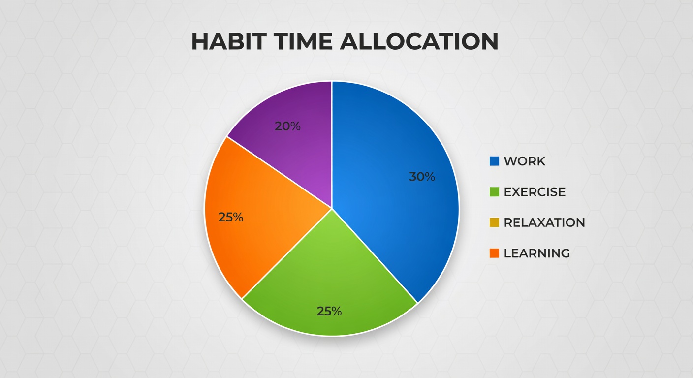 Time distribution pie chart for daily habits