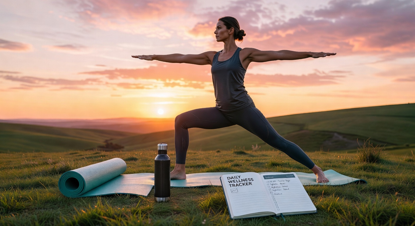 Sunrise yoga representing the embodied practice of daily habits